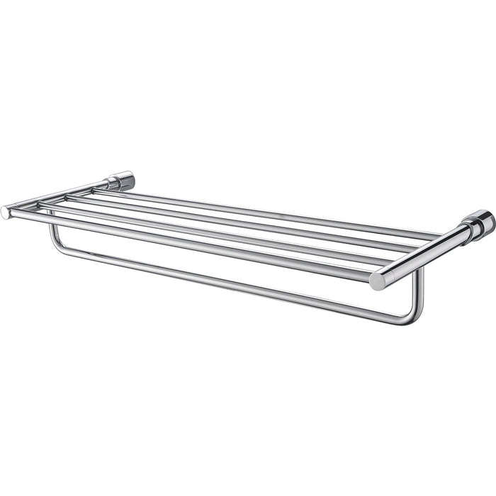 ALFI Brand AB9523 Polished Chrome 24 inch Towel Bar and Shelf Bathroom Accessory