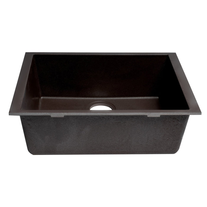 ALFI Brand AB2420UM-C Chocolate 24" Undermount Granite Composite Kitchen Sink