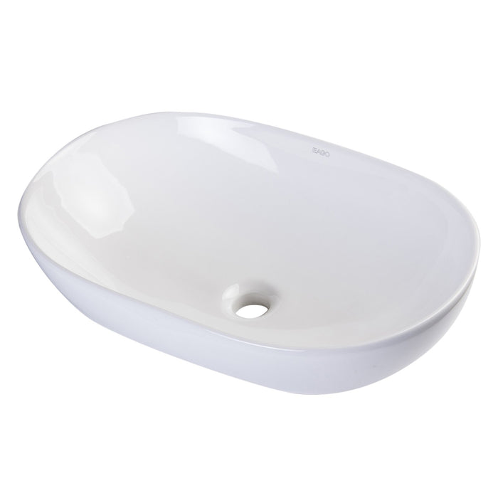 EAGO BA352 23" OVAL CERAMIC ABOVE MOUNT BATHROOM BASIN VESSEL Sink