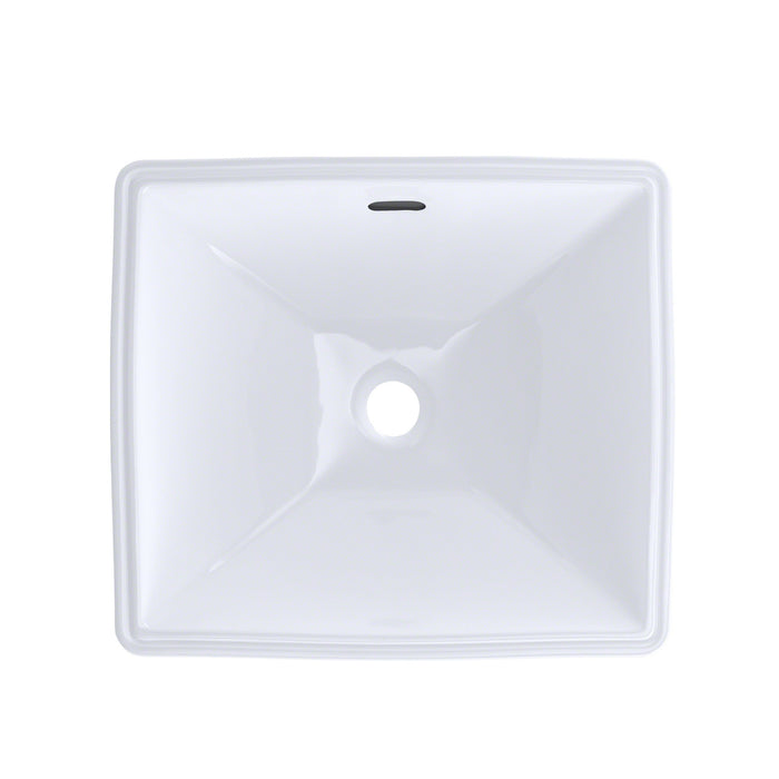 TOTO LT624G#01 Legato Rectangular Undermount Bathroom Sink with CeFiONtect, Cotton White