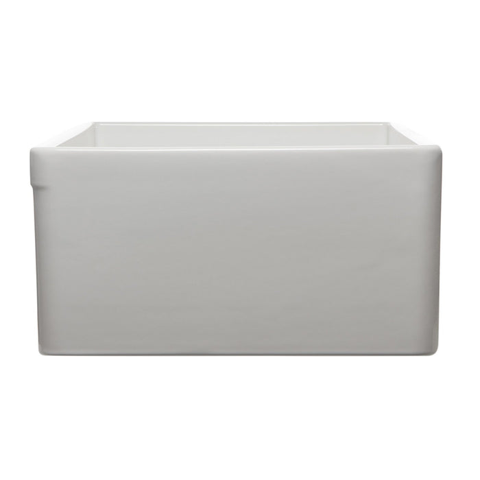 ALFI Brand AB532-W 33" White Single Bowl Fluted Apron Fireclay Farm Sink