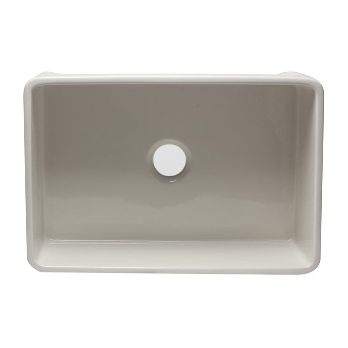 ALFI AB3020SB-B 30 inch Biscuit Reversible Single Bowl Fireclay Farmhouse Sink