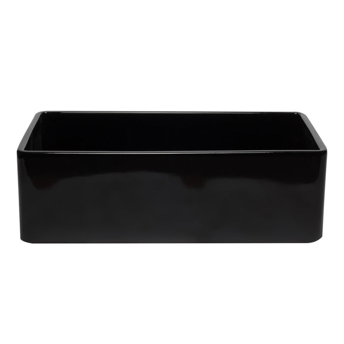 ALFI AB3320SB-BG 33 inch Black Reversible Single Bowl Fireclay Farmhouse Kitchen Sink