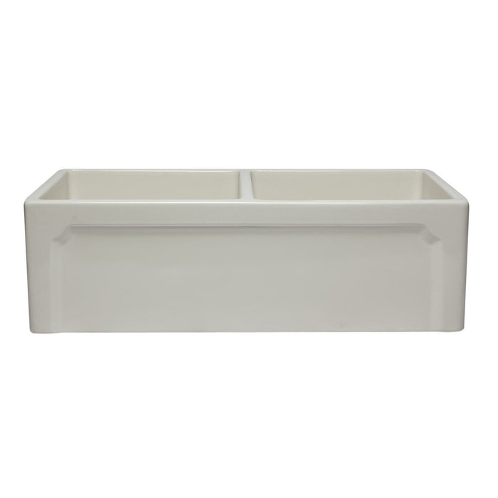 ALFI AB3318DB-B 33 inch Biscuit Reversible Double Bowl Fireclay Farmhouse Sink