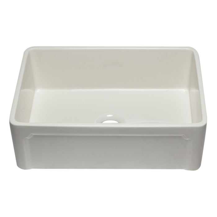 ALFI AB3020SB-B 30 inch Biscuit Reversible Single Bowl Fireclay Farmhouse Sink