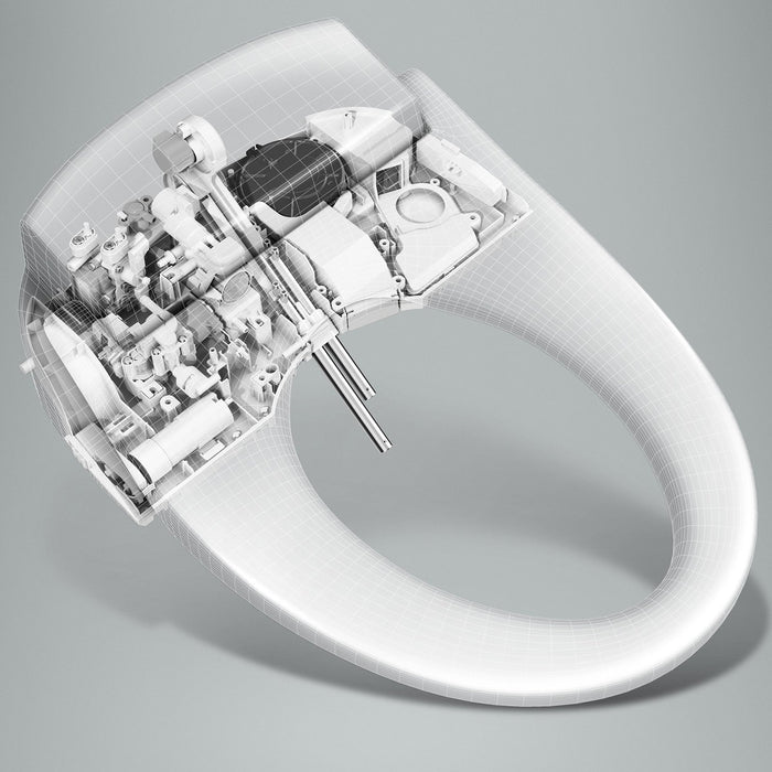 Brondell Swash 1400 Luxury Elongated Heated Bidet Toilet Seat with Dual Nozzles (white) - Bath4All