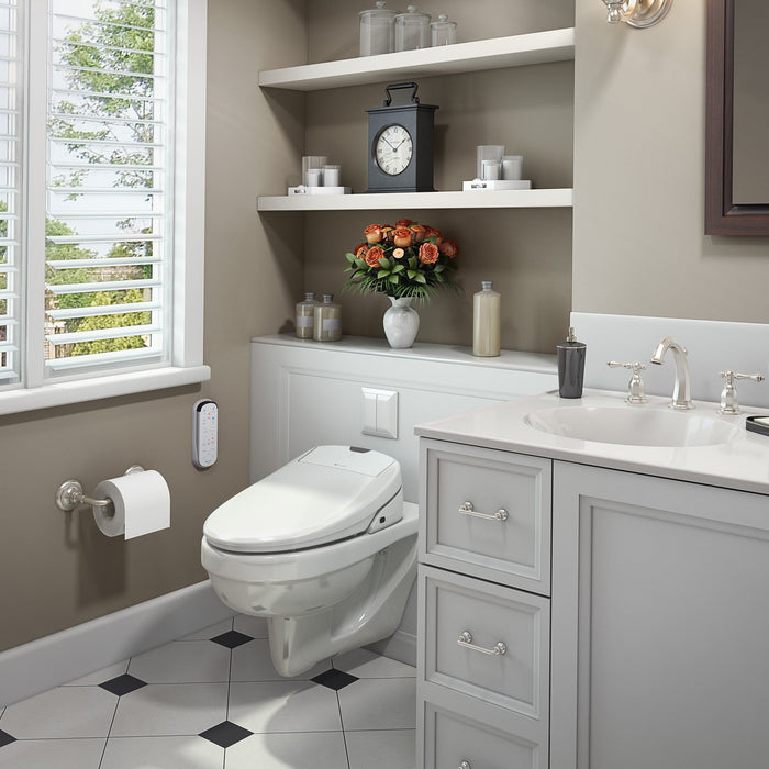 Brondell Swash 1400 Luxury Elongated Heated Bidet Toilet Seat with Dual Nozzles (white) - Bath4All