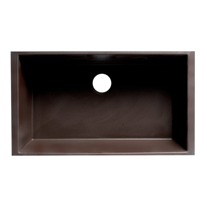 ALFI Brand AB3322UM-C Chocolate 33" Undermount Granite Composite Kitchen Sink