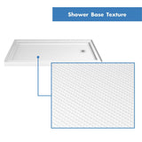 DreamLine DL-6191R-01 34"D x 60"W x 76 3/4"H Right Drain Acrylic Shower Base and QWALL-5 Backwall Kit in White
