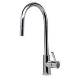 ALFI AB2028-PSS Solid Polished Stainless Steel Single Hole Pull Down Faucet