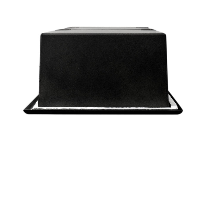 ALFI Brand 8" x 36" Black Matte Stainless Steel Vertical Triple Shelf Bath Shower Niche