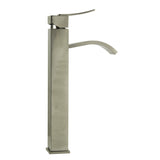 ALFI Brand AB1158-BN Brushed Nickel Square Body Curved Spout Bathroom Faucet