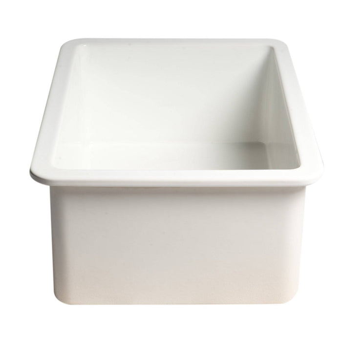 ALFI Brand ABF2718UD-W White 27" x 18" Fireclay Undermount/Drop in Fireclay Kitchen Sink