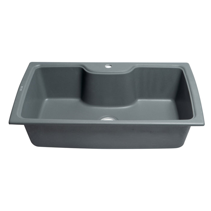 ALFI Brand AB3520DI-T Titanium 35" Drop-In Granite Composite Kitchen Sink