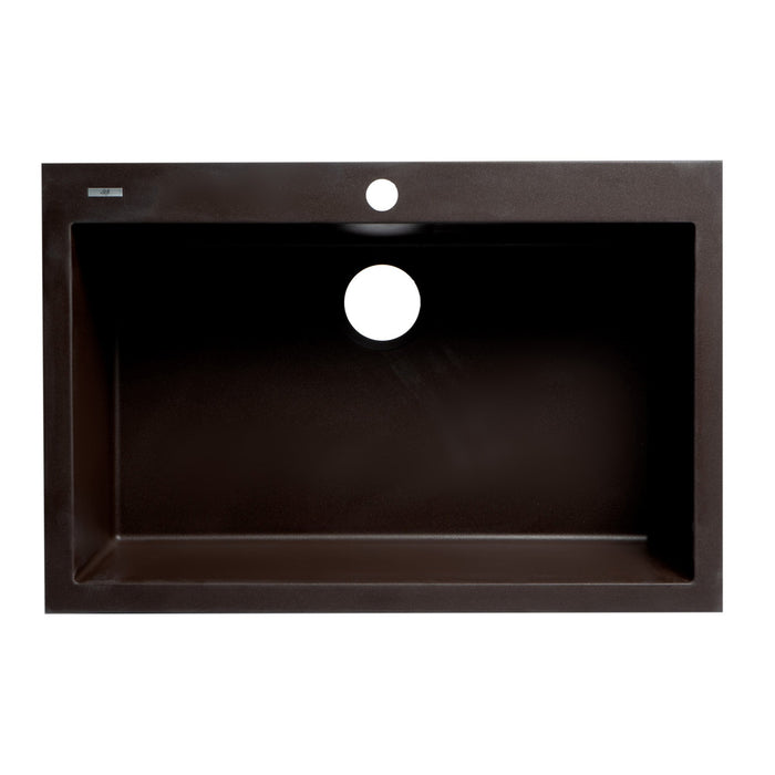 ALFI Brand AB3020DI-C Chocolate 30" Drop-In Granite Composite Kitchen Sink