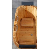 ALFI AB1130 65" 2 Person Free Standing Cedar Bathtub with Fixtures & Headrests