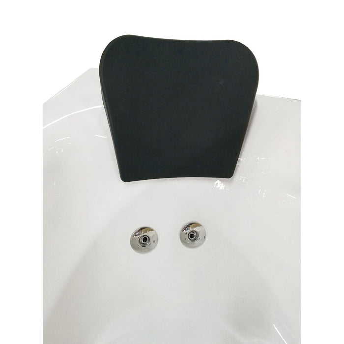 EAGO AM161-R 5' Single Person Corner White Whirlpool Bath Tub - Drain on Right