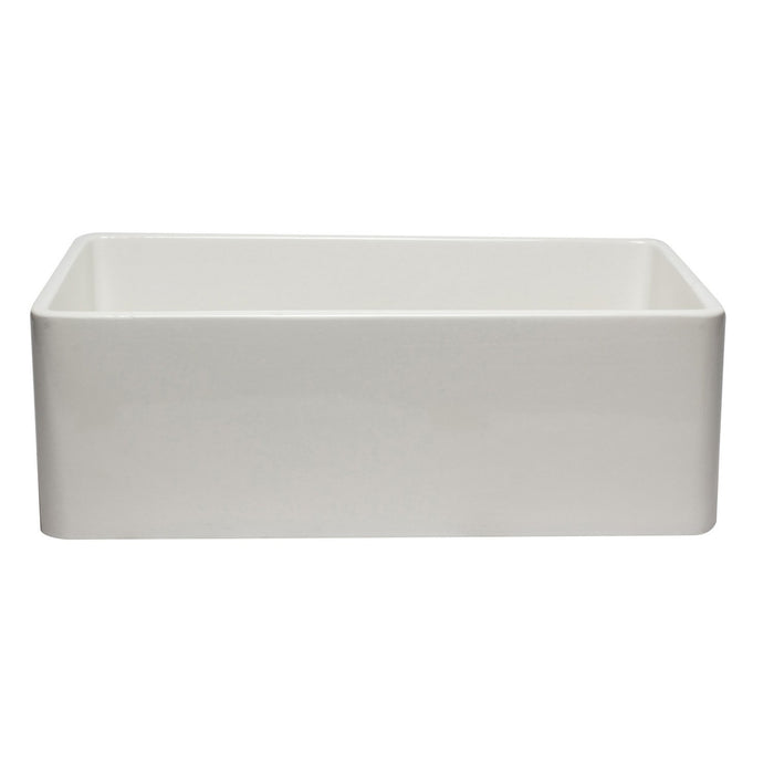 ALFI AB3020SB-W 30 inch White Reversible Single Bowl Fireclay Farmhouse Kitchen Sink