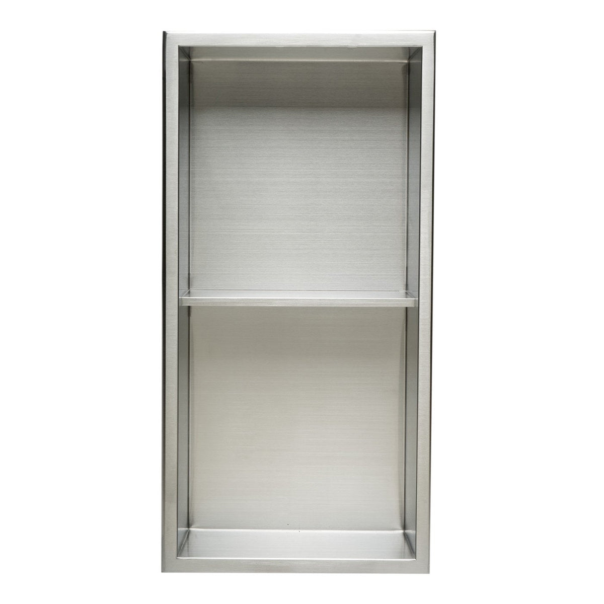 ALFI ABN1224-BSS 12 x 24 Brushed Stainless Steel Vertical Double Shelf ...