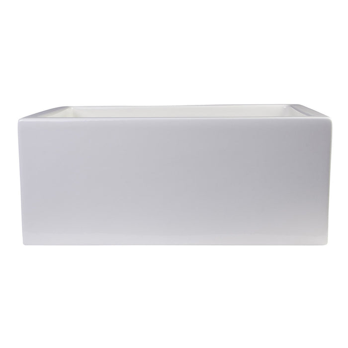 ALFI AB2418SB-B 24" Biscuit Smooth Thick Wall Fireclay Single Bowl Farm Sink