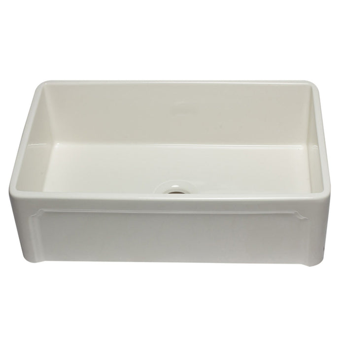 ALFI AB3320SB-B 33 inch Biscuit Reversible Single Bowl Fireclay Farmhouse Sink