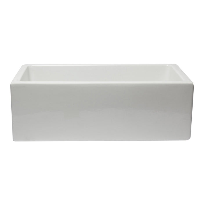 ALFI AB3018HS-W 30 inch White Smooth / Fluted Single Bowl Fireclay Farm Sink