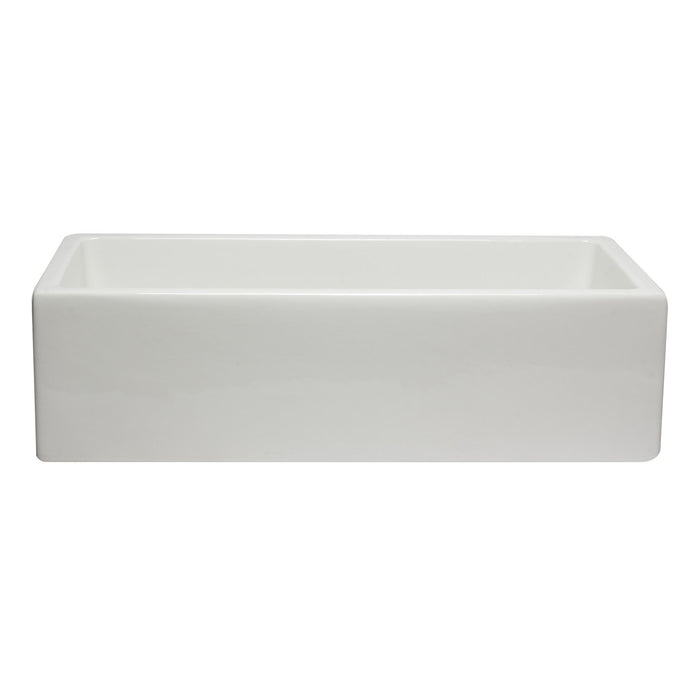 ALFI AB3618HS-W 36 inch White Smooth / Fluted Single Bowl Fireclay Farm Sink