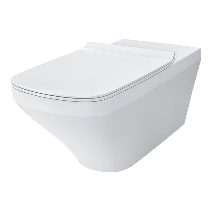 Duravit 0060590000 DuraStyle Slow-Close Removable Elongated Toilet Seat with Cover - Glossy White