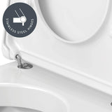 Duravit 0063810000 Rounded Toilet Seat with Cover - White, Design by Philippe Starck