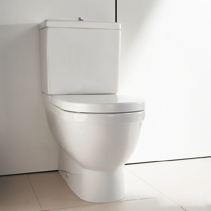 Duravit 0063890000 Starck 3 Rounded Slow-Close Toilet Seat with Cover - White