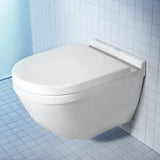 Duravit 0063890000 Starck 3 Rounded Slow-Close Toilet Seat with Cover - White