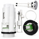 Duravit dual-flush valve kit with push button, seal and mounting components