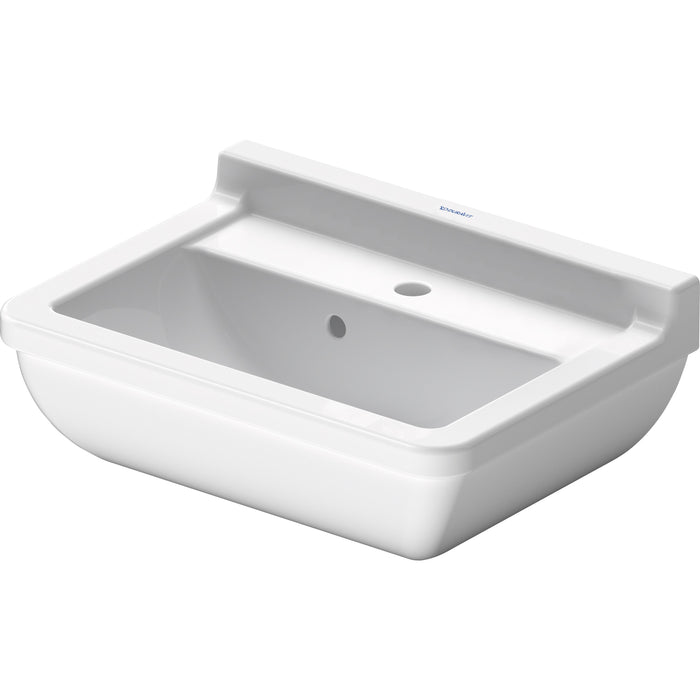 Duravit 0300500000 Starck 3 19 5/8" Rectangular Wall Mounted Bathroom Sink with 1 Hole