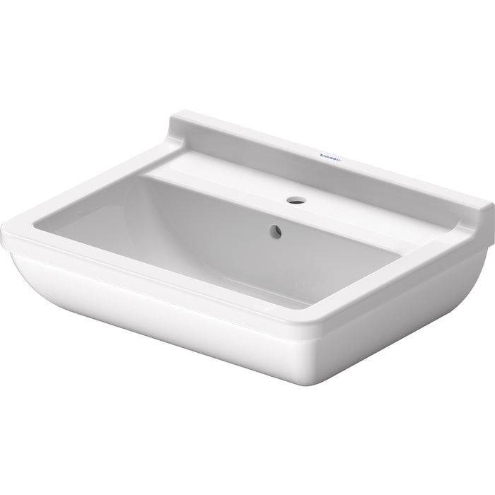 Duravit 0300550000 Starck 3 21 5/8" Rectangular Wall Mounted Bathroom Sink with 1 Hole