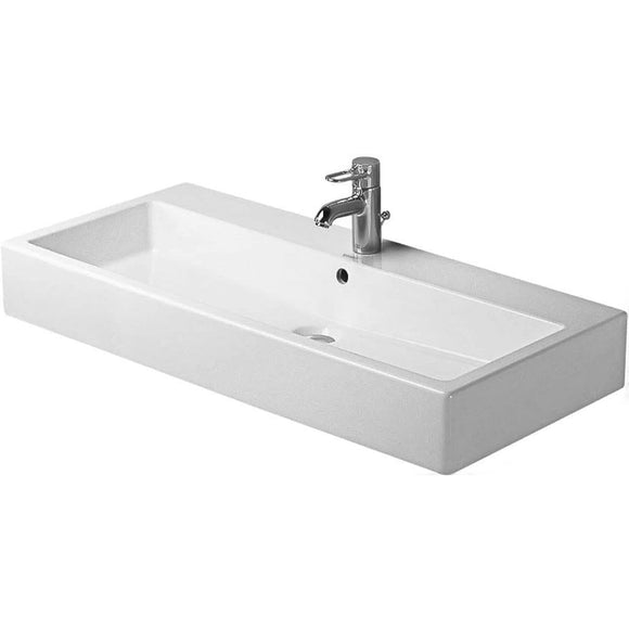 Duravit 0454100027 Vero 40" Ceramic Vanity Top Sink with 1 Faucet Hole with Overflow