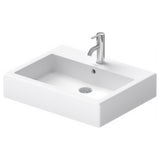 Duravit 0454600000 Vero 24" Wall-Mount Vanity Top Sink with Faucet Deck, 1 Hole, and Overflow