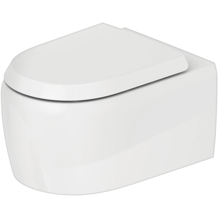 Duravit 2556092092 Qatego Dual Flush Elongated Wall Mounted Toilet
