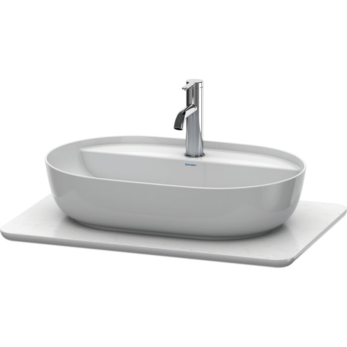 Duravit LU946501717 Luv Quartz Structure with One Bathroom Sink Cutout