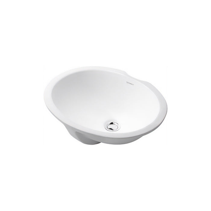Duravit 0481570000 Design Classics Oval Undermount Bathroom Sink with Overflow