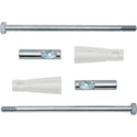 Duravit toilet mounting hardware with long bolts, anchors and metal brackets