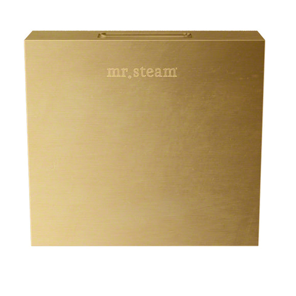 Aroma Designer 3" Wide Steamhead with AromaTherapy in Square Satin Brass