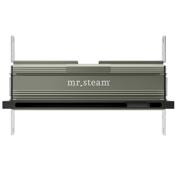 Linear 16" Wide Steamhead with AromaTherapy in Matte Black