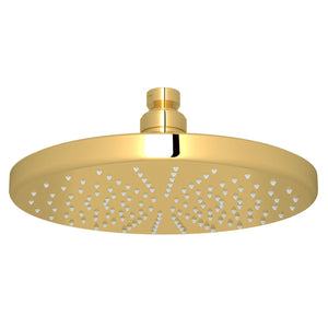 Rohl 1075/8ULB 8" Round Rain Showerhead in Unlacquered Brass Finish