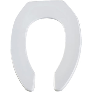 Bemis 10SSCT-000 White Open Front Elongated Toilet Seat, Less Cover