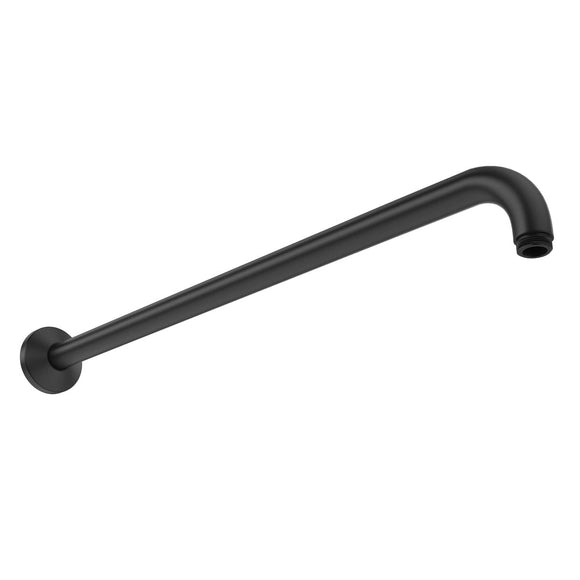 Rohl 1120MB 20" Reach Wall Mount Shower Arm in Matte Black Finish with Escutcheon