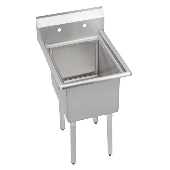 Elkay 14-1C18X24-0X Stainless Steel 2-Hole Single-Bowl Scullery Commercial Sink