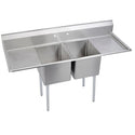 Elkay 14-2C16X20-2-18X Stainless Steel 2-Hole Double-Bowl Scullery Commercial Sink