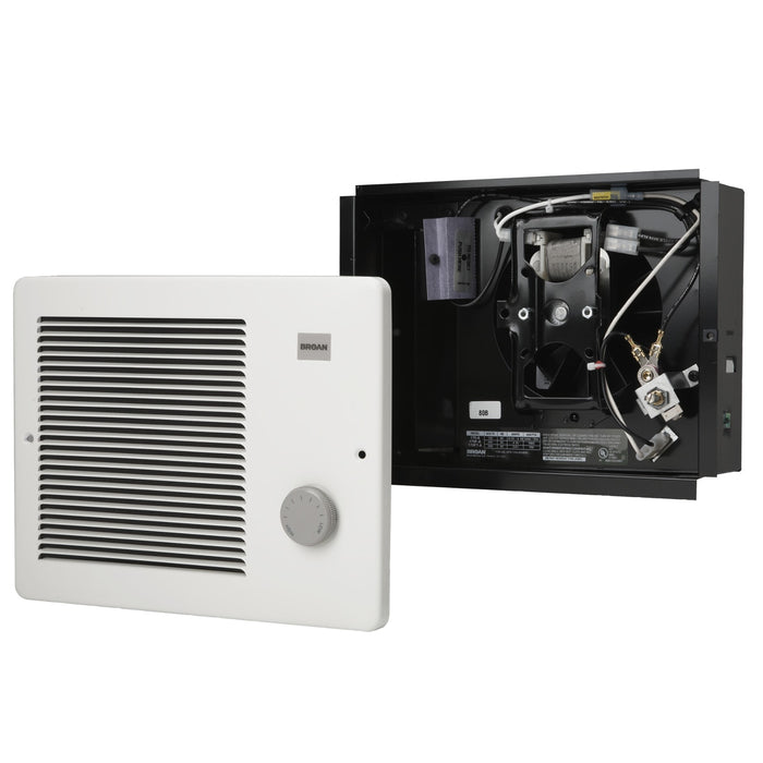 Broan NuTone 174 Wall Heater, 750/1500W+ 120VAC+, 1125W 208VAC, 1500W 240VAC, White Painted Grille