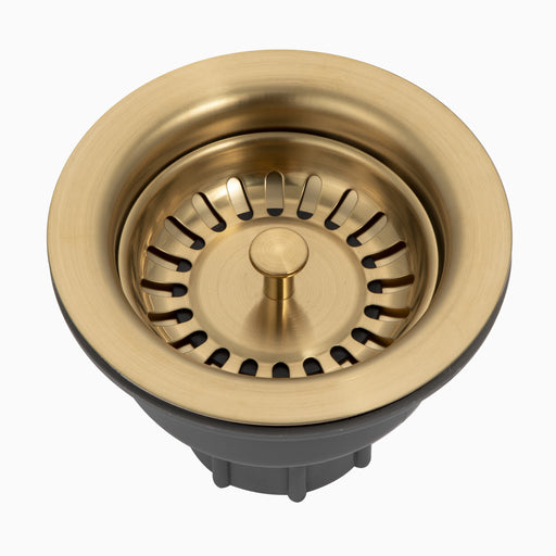 Houzer 190-9180 BB 3-1/2" Basket Strainer in Brushed Brass