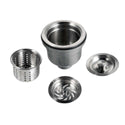 Houzer 190-9300 3-1/2" Stainless Steel Deep Cup Basket Strainer